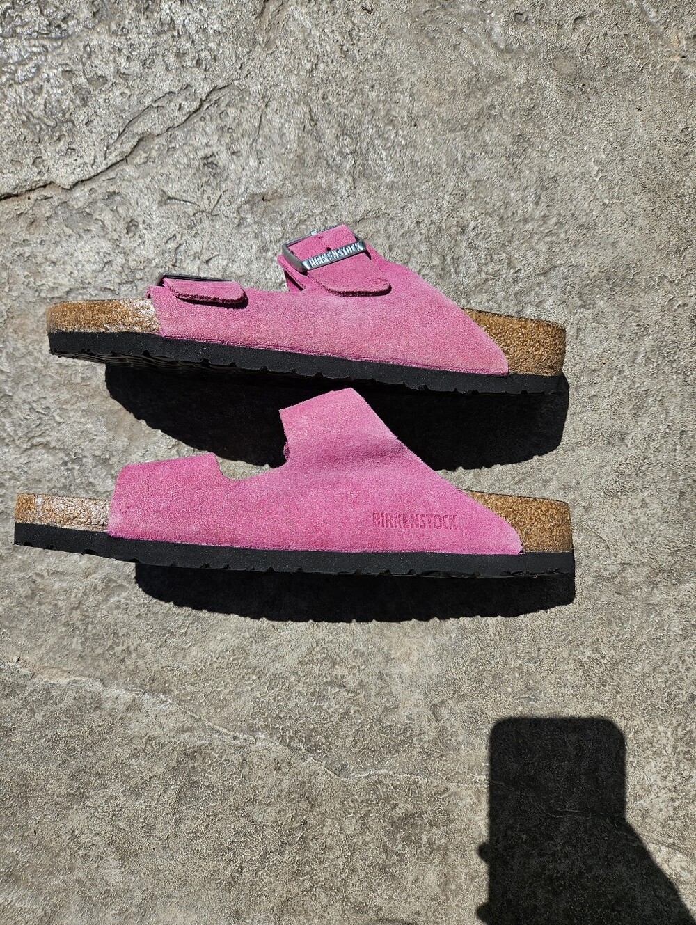 Birkenstock Arizona Shimmering Tulip Fuchsia Suede 40 R - Picture 4 of 5